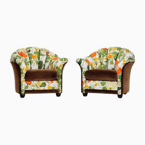 Sillones con estampado de Eva Jobs. Juego de 2