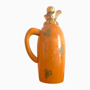 Thermos in legno intagliato di Aldo Tura per Macabo, Italia, anni '50