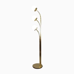 Brass Floor Lamp with 3 Light Points, 1970s