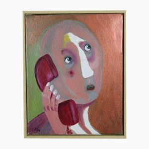 Inés Silvalde, Tell Me?, Mixed Media on Canvas, 2018, Framed