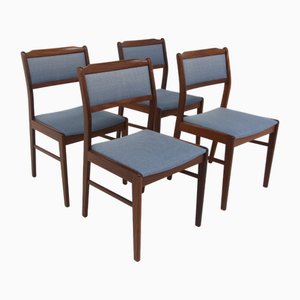 Walnut Chairs, Sweden, 1960s, Set of 4