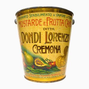 Italian Tin Mustard Box by Dondi Lorenzo, 1930s