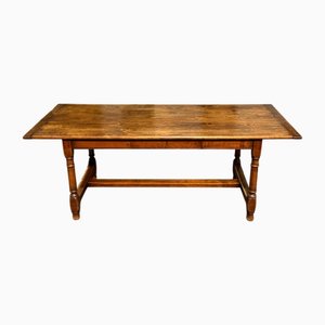 Mesa de comedor de granja de roble, años 20
