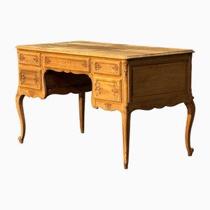 Französischer Schreibtisch aus gebleichter Eiche, 1920er