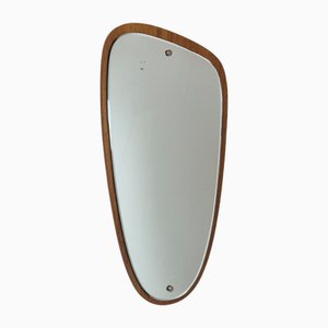 Danish Asymmetrical Teak Mirror, 1960s