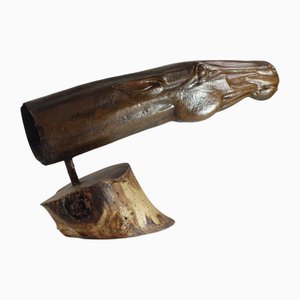 Giovanni Gentiletti, Horse, Embossed Copper Sculpture, 1970