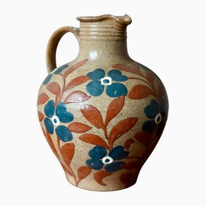 Folk Art Ceramic Jug by Jean Garillon for Elchinger et Cie