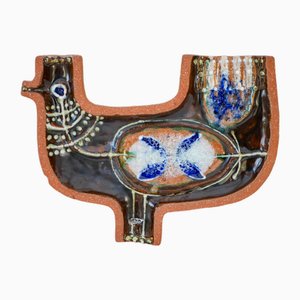 Large Mid-Century Scandinavian Modern Wall Plate by Thomas Hellström for Nittsjö, Sweden