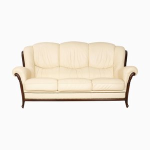 Palatino Three-Seater Sofa in Cream Leather from Nieri