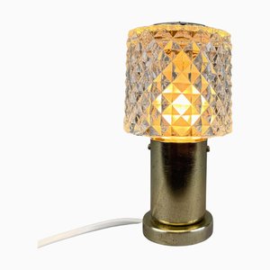 Glass Table Lamp attributed to Kamenicky Senov, Former Czechoslovakia, 1970s