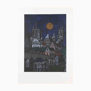 Franco Gentilini, Church, Sérigraphie, 1970s
