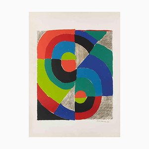 Sonia Delaunay, Composition Orphique, Lithograph, 1970
