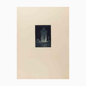 Fritz Schwimbeck, Schatzgraber, Etching, 1918