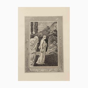 Max Klinger, Psyche in Tartarus, Etching, 1909
