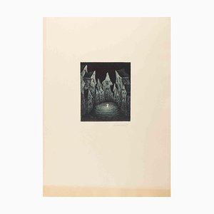 Fritz Schwimbeck, Fieber, Etching, 1918