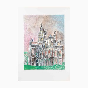 Franco Gentilini, Church, serigrafía, años 70