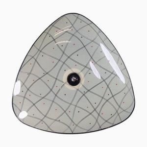 Mid-Century Glass Hanging Pendant or Wall Light from Brussels Worldexpo, 1958