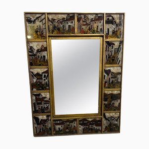 Miroir en Verre Eglomis, 1950s