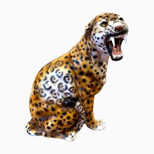 Italian Ceramic Jaguar, 1960s