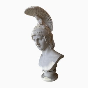 Escultura de busto de Aquiles, siglo XX, mármol
