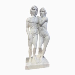 Escultura de busto, siglo XX, mármol