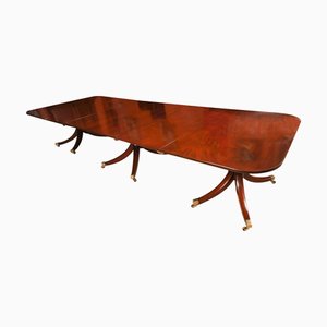 13ft George IV Regency Triple Pillar Dining Table