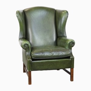 Englischer Chesterfield Englischer Ohrensessel in Grün