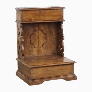 18th Century Pinewood Kneeling Bench with Storage Compartments