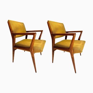 Set of Mid-Century Armchairs in the style of Gio Ponti, Italy, 1950s