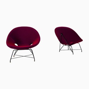 Set of Cosmos Lounge Chairs by Augusto Bozzi for Saporiti, Italy, 1954