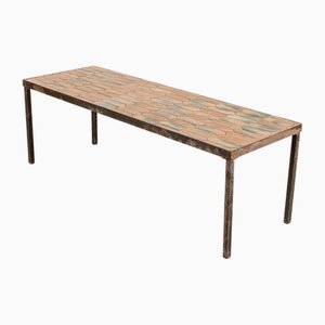 Mesa de centro de arenisca de Roger Capron, años 70