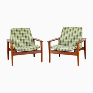 Set of Scandinavian Teak Armchairs, Denmark, 1960s