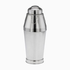 Silberner Englischer Art Deco Cocktailshaker von Walker & Hall, 1939