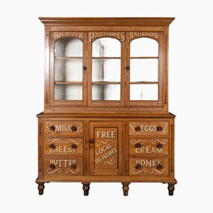 Viktorianische Kommode aus Eiche & Glas, 1890er