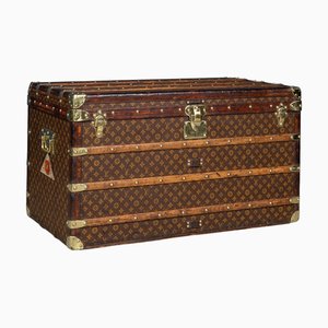Baule antico in tela con monogramma di Louis Vuitton, Francia, inizio XX secolo