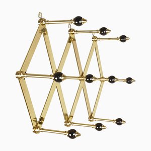 Portemanteau Ajustable Moderne en Laiton et Bakélite par L. Caccia Dominioni pour Azucena, 1950s