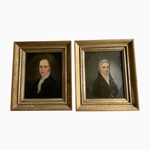 Portraits, 18th Century, Oil on Canvases, Framed, Set of 2