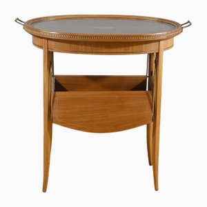 Vintage Art Deco Tea Table in Blond Mahogany, 1920