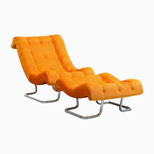 Formula Sessel & Fußhocker von Dux, 1970er, 2er Set