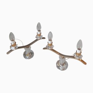 Französische Kandelaber Tischlampen, 1960er, 2er Set
