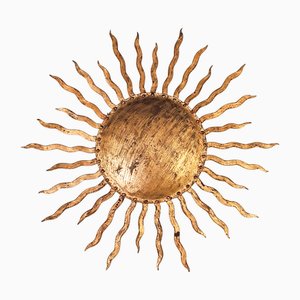 Sun Style Ceiling Lamp from Ferroarte, Spain, 1950s