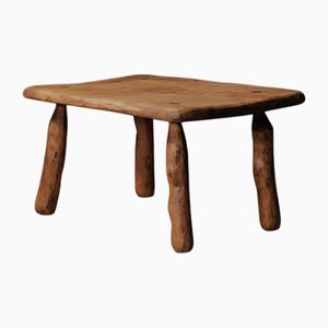 Table Basse Sculpturale en Bois Sculptée à la Main