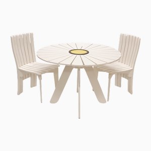 Sun Series Table and Chairs by Alvar Aalto for Artek, 1950s, Set of 3