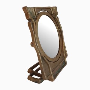 Art Deco Brass Dressing Mirror, 1920s-1930s