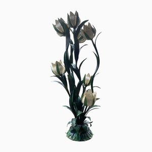 Lámpara de pie vintage floral de Hans Kögl, años 60