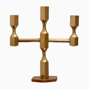 Swedish Brass 3-Arm Candleholder from Gusum, 1970s