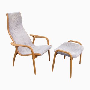 Lamino Sessel und Fußhocker von Yngve Ekstöm für Swedese, 1960er, 2er Set