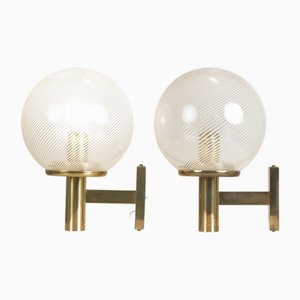 Thread Glass Filigree Wall Lights by Paolo Venini for Venini, Italy, 1940s, Set of 2