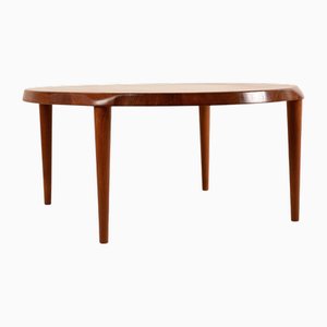 Round Teak Side Table, Denmark, 1970s