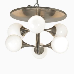 Pendant Light with Opaque Glass Balls, Germany, 1960s